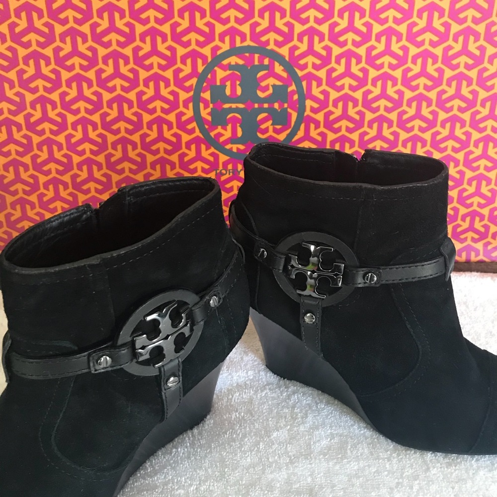 Tory Burch wedge heel booties